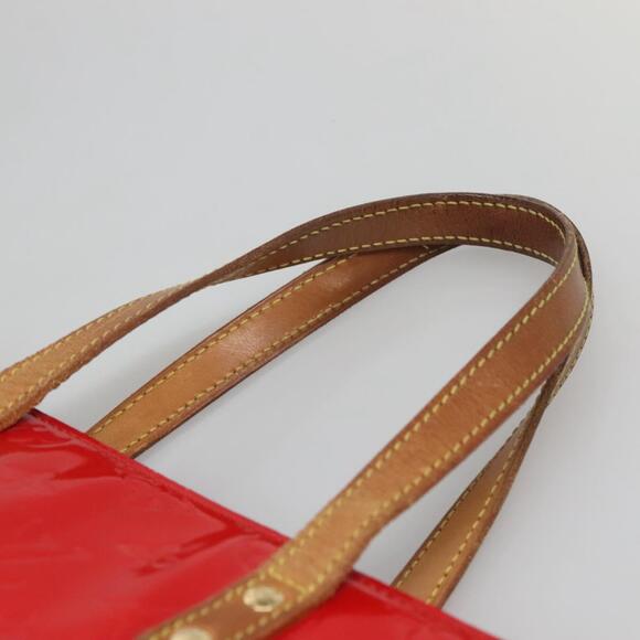 LOUIS VUITTON Monogram Vernis Reade MM Hand Bag Red Rouge M91086 - Picture 9 of 12